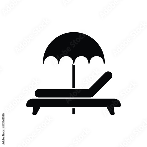 Sunbed vector icon