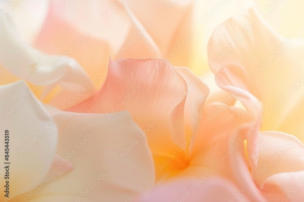 Soft pastel rose petals in gentle sunlight Soft pastel rose petals in gentle sunlight