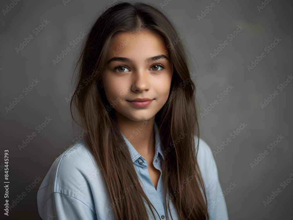 beautifuk teenager female standing in a studio beautifuk teenager female standing in a studio