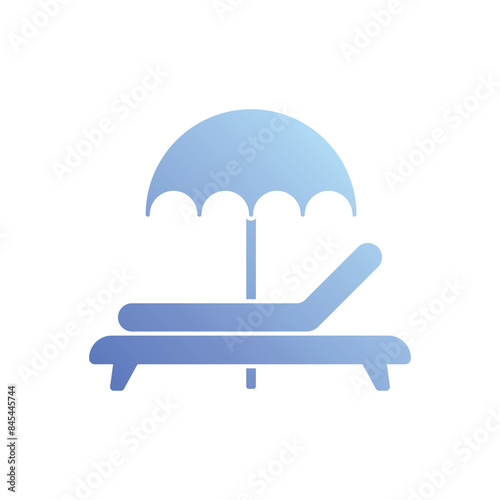 Sunbed vector icon