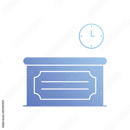 Reception desk vector icon