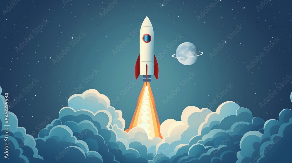 Rocket launch The rocket launch serves as a powerful metaphor for the strategic planning and lift-off of the startup Rocket launch The rocket launch serves as a powerful metaphor for the strategic planning and lift-off of the startup