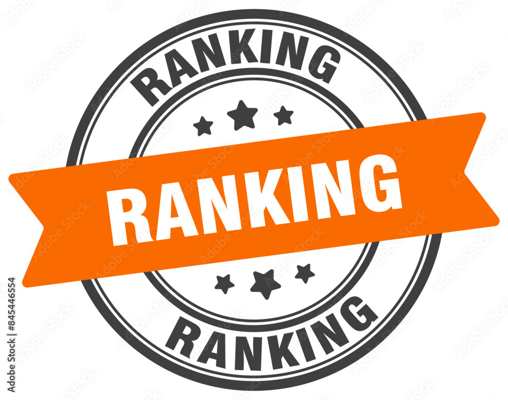 Fototapeta premium ranking stamp. ranking label on transparent background. round sign