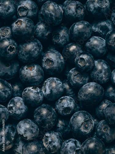 Fresh blueberry background. Close up, top view.