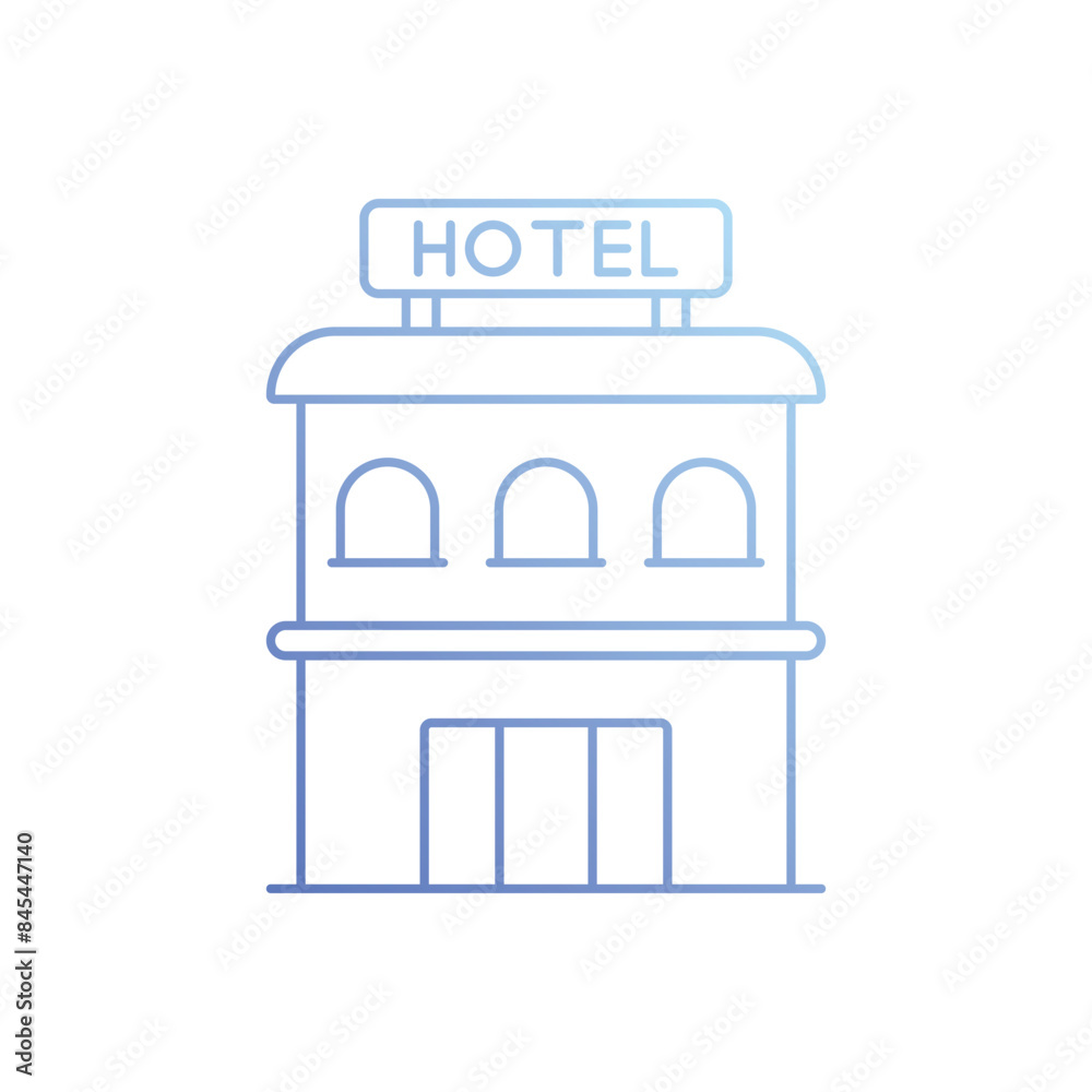 Obraz premium Hotel vector icon