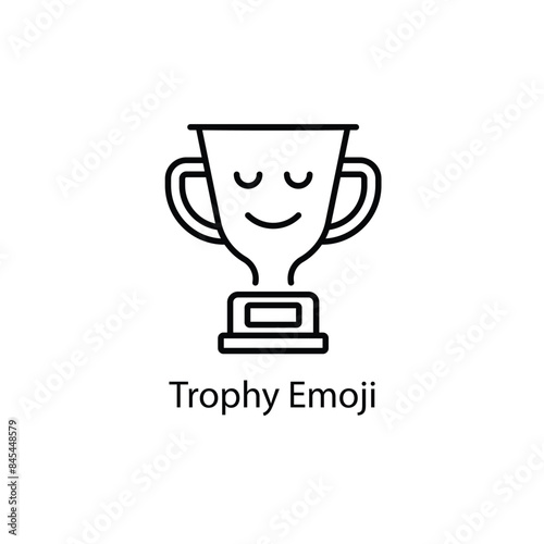 Trophy Emoji vector icon © Shahid