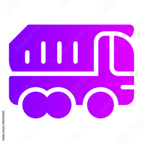 dumper truck gradient icon