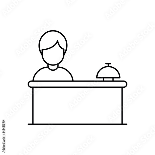 Receptionist vector icon