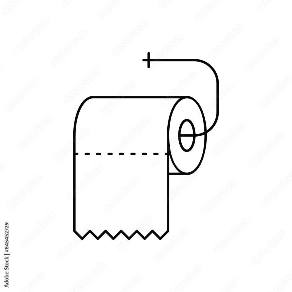Fototapeta premium Toilet paper vector icon