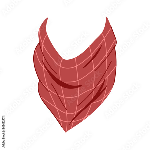 bandana handkerchief wild west cartoon. scarf neckerchief, ern red, bandit neck bandana handkerchief wild west sign. isolated symbol vector illustration