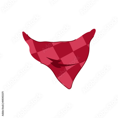 bandit handkerchief wild west cartoon. neck kerchief, knot mask, band style bandit handkerchief wild west sign. isolated symbol vector illustration