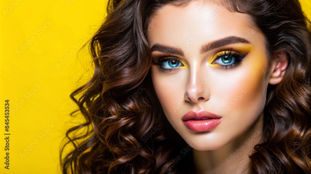 a young woman with flawless makeup, female model a young woman with flawless makeup, female model