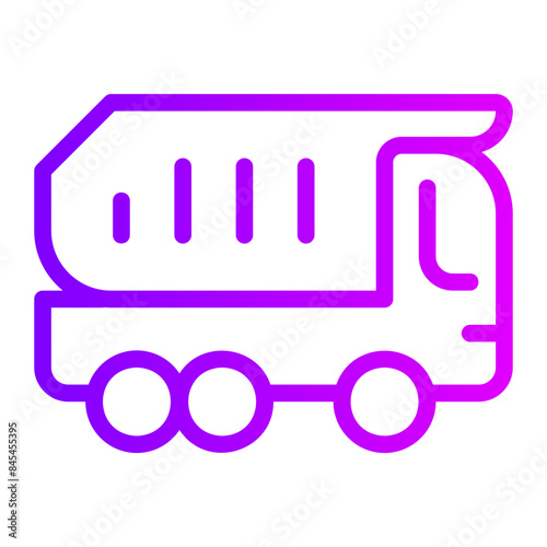 dumper truck gradient icon