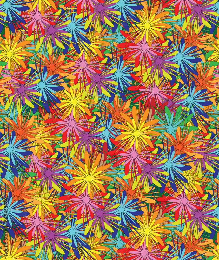 seamless pattern with colorful flowers seamless pattern with colorful flowers