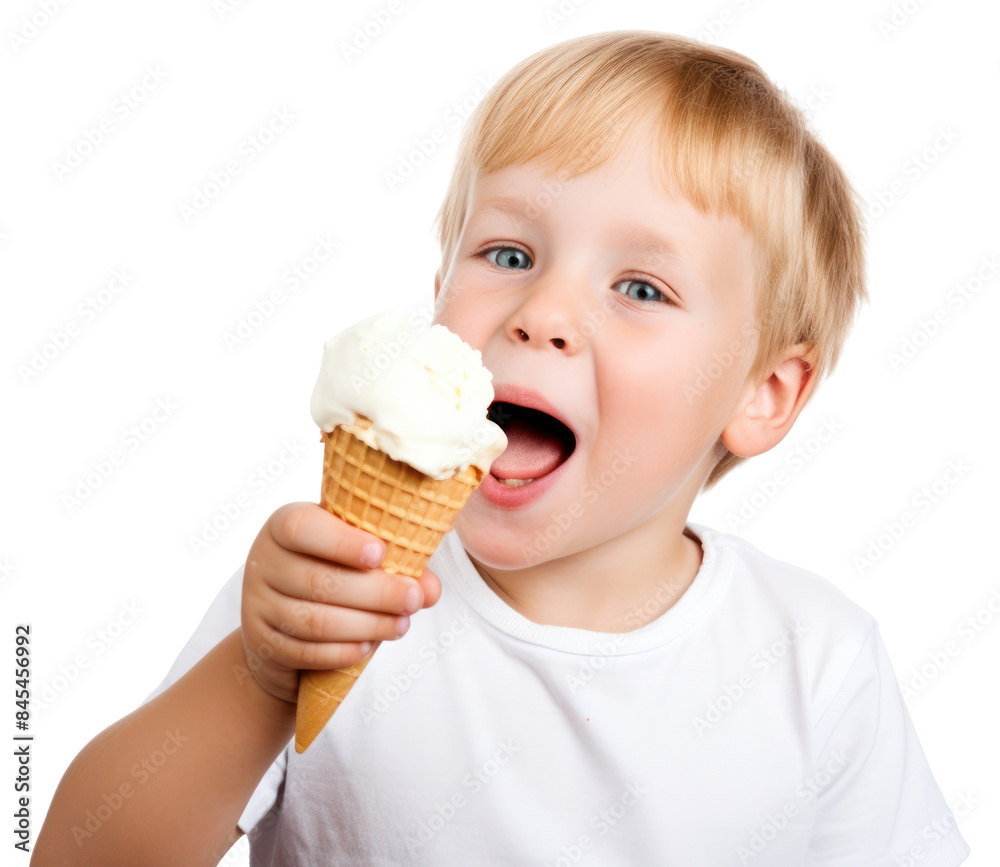 Εκτύπωση καμβά PNG Eating dessert cream food transparent background