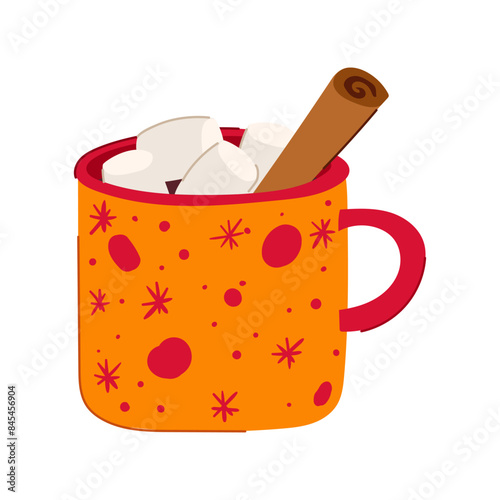 drink marshmallow cup cartoon. cocoa coffee, food warm, milk winter drink marshmallow cup sign. isolated symbol vector illustration