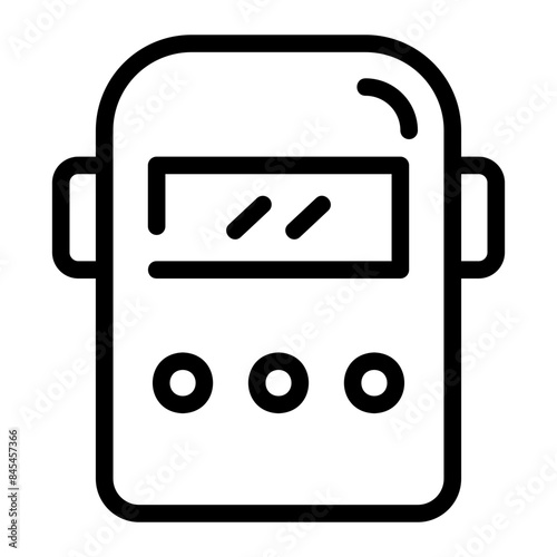 welding mask line icon