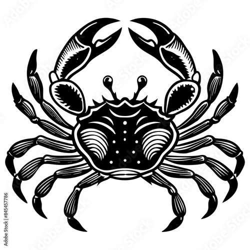 crab-black-white