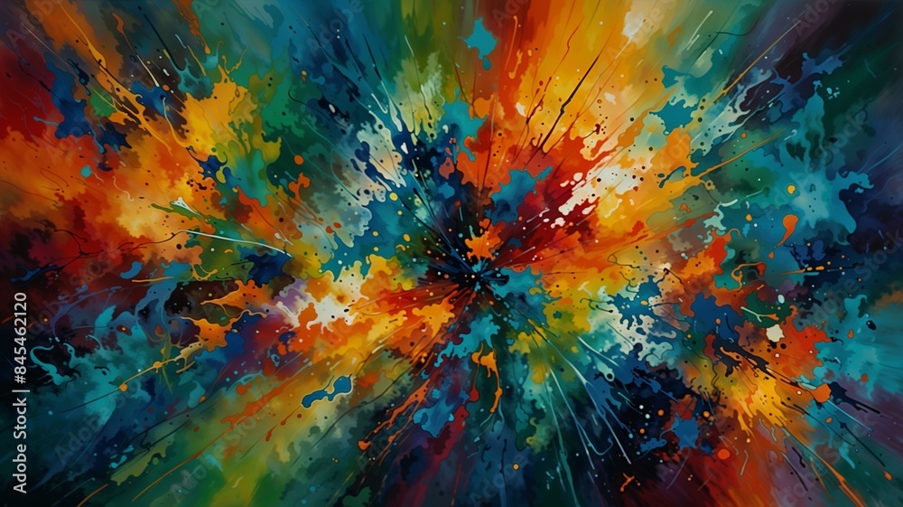 Stunning abstract art using brush stokes and paint buckets. Stunning abstract art using brush stokes and paint buckets.