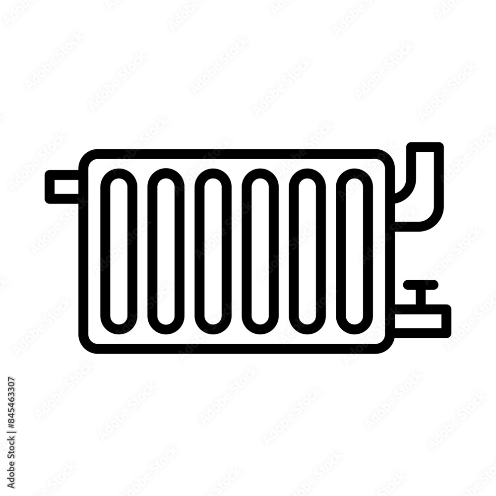 Radiator line icon Radiator line icon