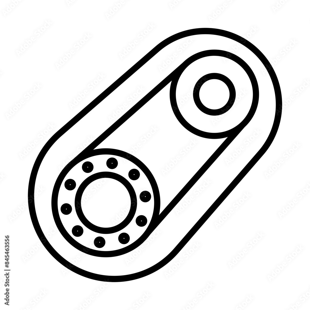 Serpentine Belt line icon Serpentine Belt line icon