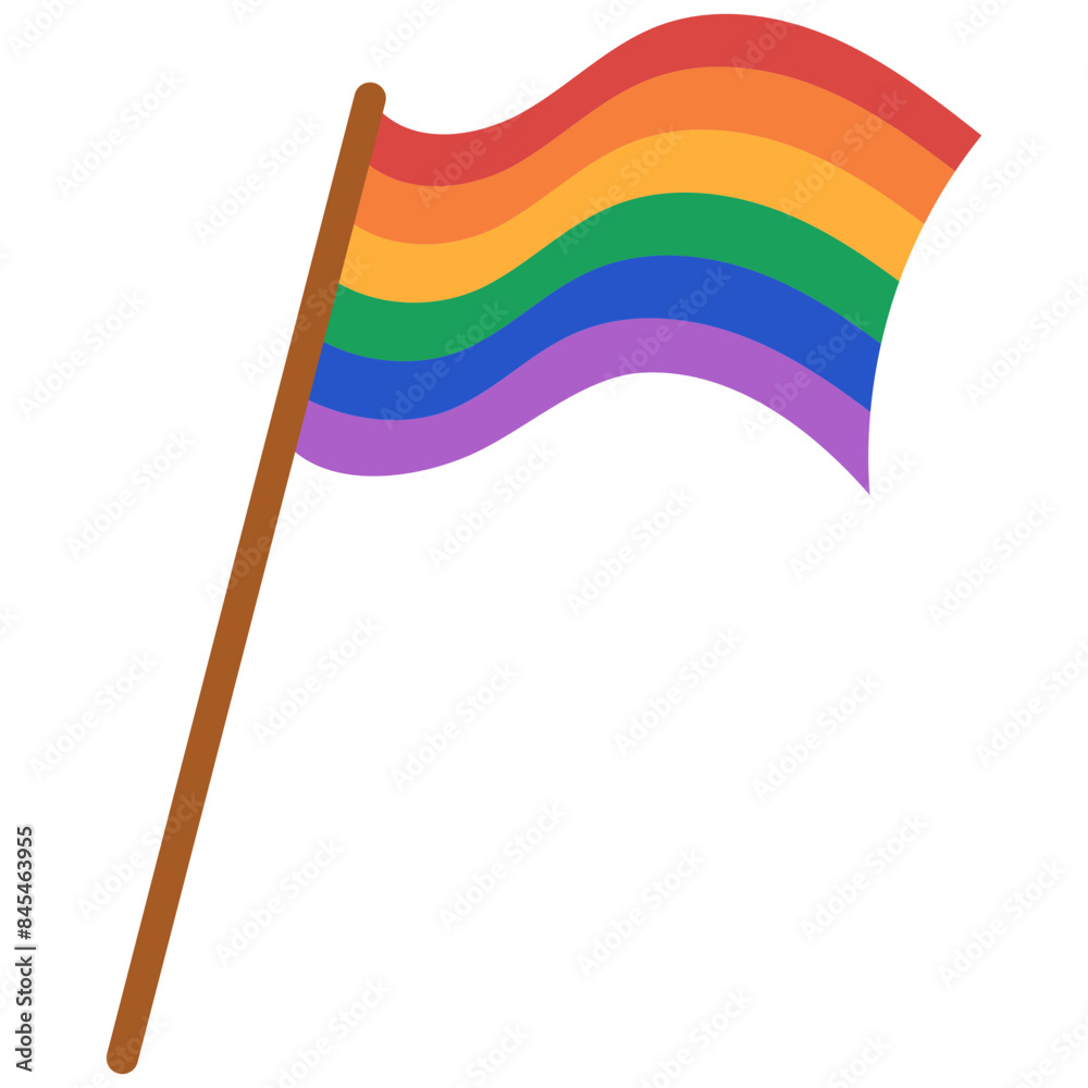 Fototapeta premium rainbow flag pride month illustration