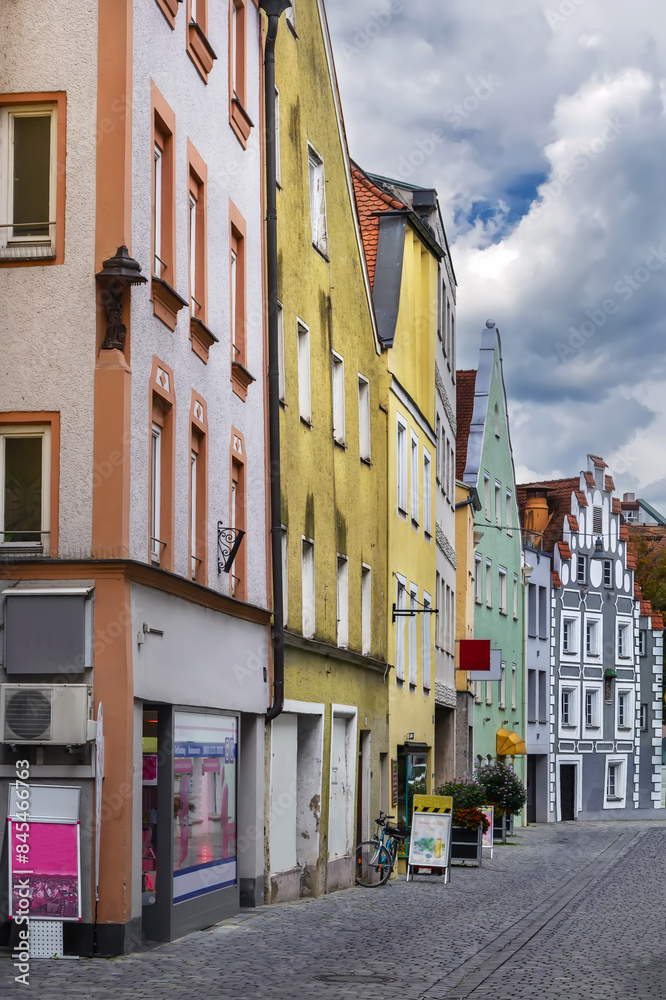 Fototapeta premium Street in Straubing, Germany