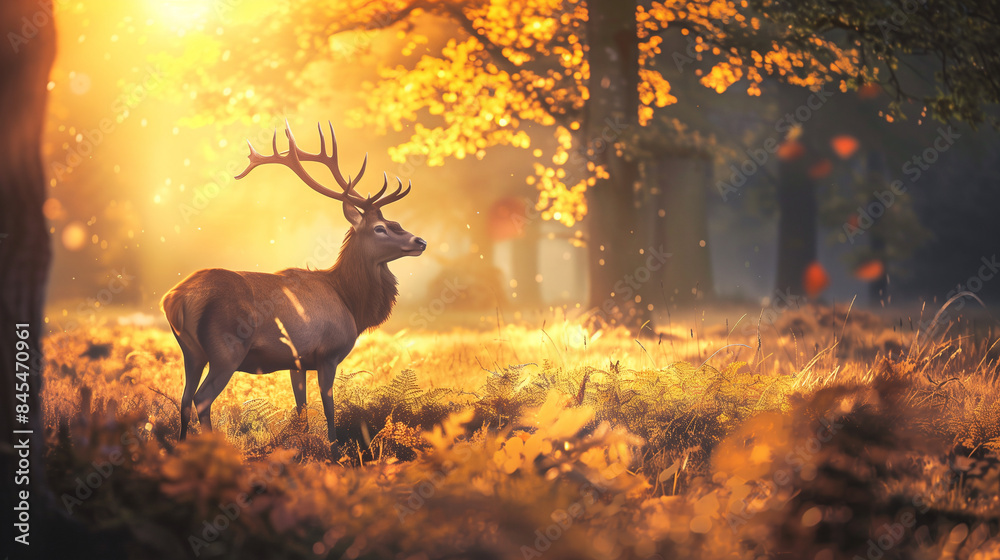 Enchanted Deer in a Sunlit Forest Glade Enchanted Deer in a Sunlit Forest Glade