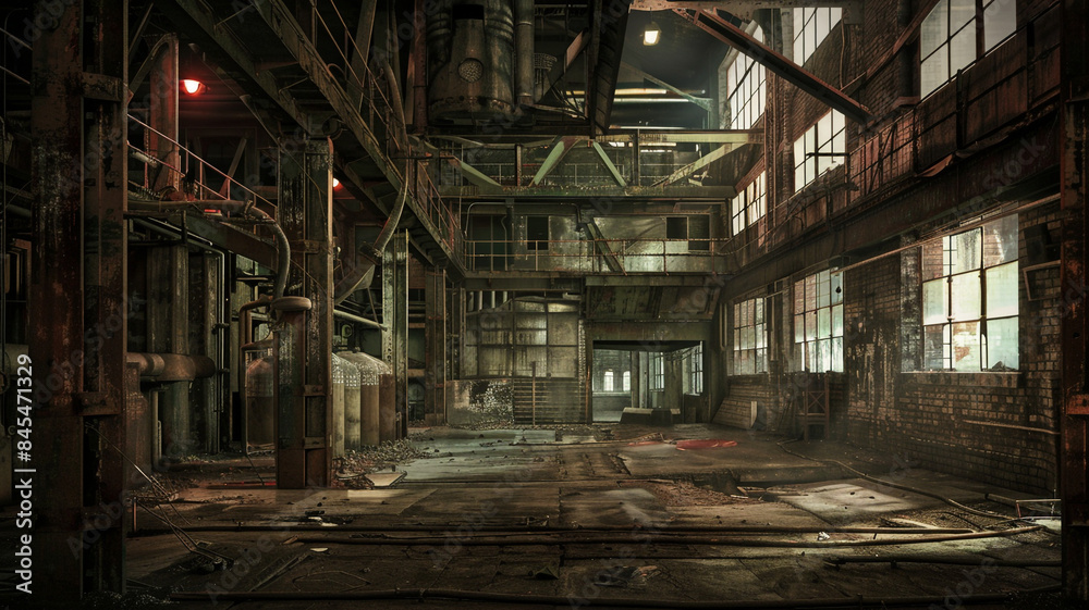 Raw and Industrial Background in Edgy Warehouse Exhibition Raw and Industrial Background in Edgy Warehouse Exhibition