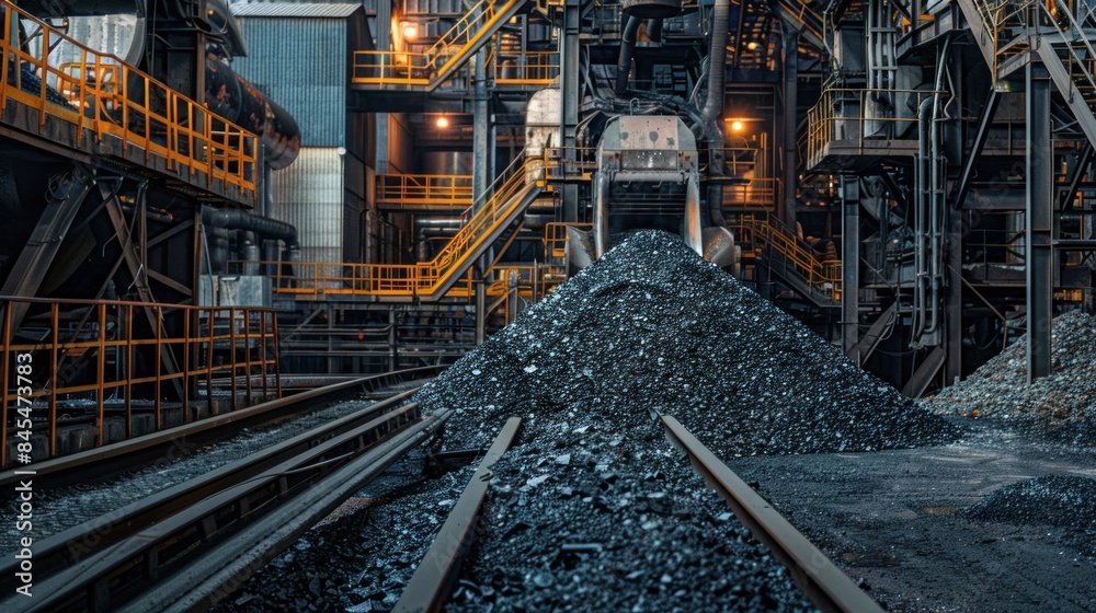 Coal crushers and separators in a coal processing plant