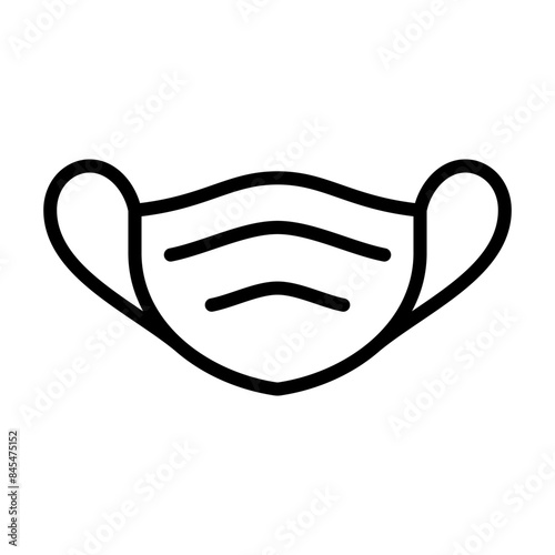 health mask icon line vector design illustration in trendy style