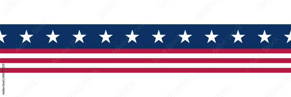 USA flag banner. American flag ribbon. USA ribbon, stripe seamless pattern USA flag banner. American flag ribbon. USA ribbon, stripe seamless pattern