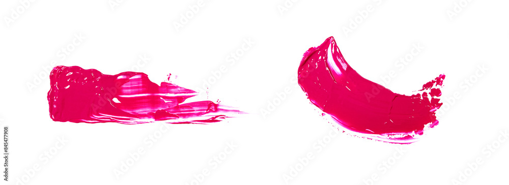 set of red colored brush stroke isolated on white or transparent png set of red colored brush stroke isolated on white or transparent png