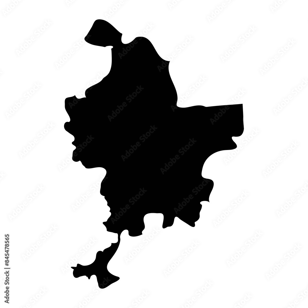 Metropolis of Lyon map, administrative division of France. Vector illustration. Metropolis of Lyon map, administrative division of France. Vector illustration.