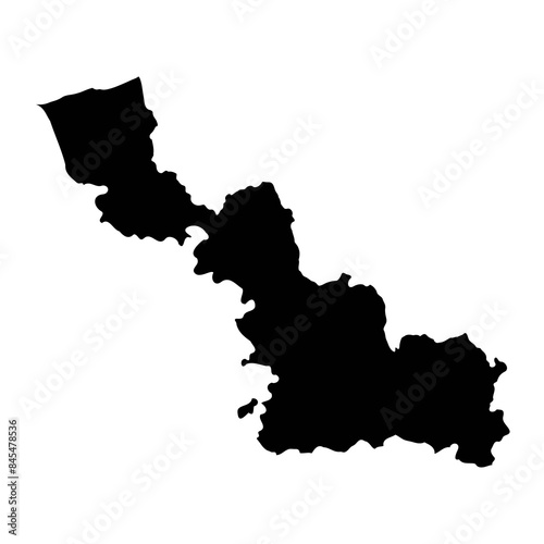 Nord department map, administrative division of France. Vector illustration.