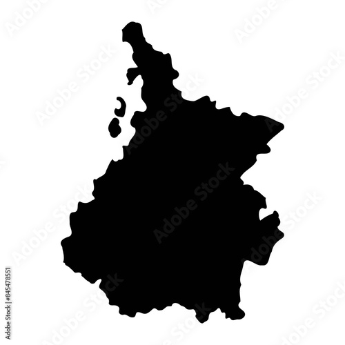 Hautes Pyrenees department map, administrative division of France. Vector illustration. photo