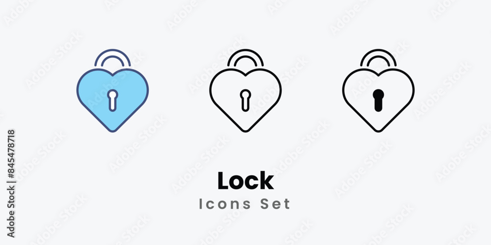 Lock icons vector set stock illustration. Lock icons vector set stock illustration.