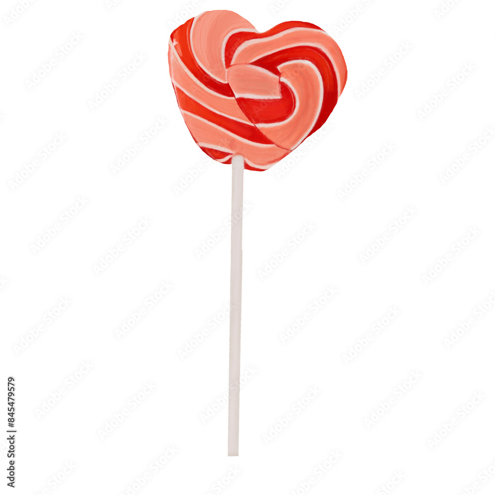Sucette en forme de cœur rouge. Pour la fête des mères, la Saint Valentin. Sucreries pour les événements importants.