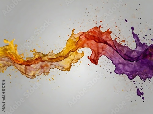 watercolors stroke of paint isolated on white background