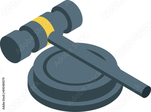 3d illustration of a judge hammer resting on a sound block, conveying concepts of justice, law, and legal proceedings
