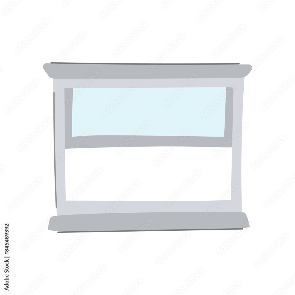 wall window frame cartoon. light plate, showcase texture, mockup gloss wall window frame sign. isolated symbol vector illustration