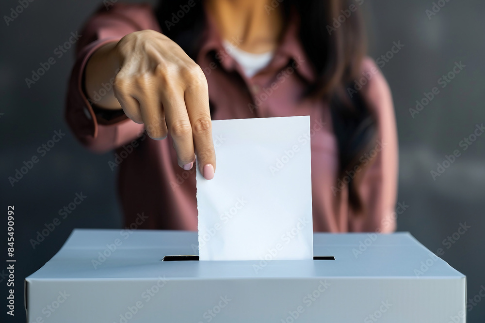 People of democratic country visiting voting campaign in election day, Generative AI illustration People of democratic country visiting voting campaign in election day, Generative AI illustration