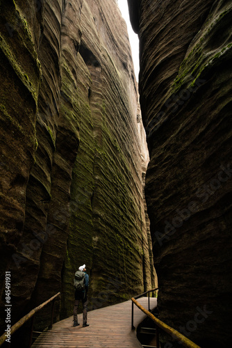 Konstfotografi Wandern in Adrspach, Felsenstadt in Tschechien