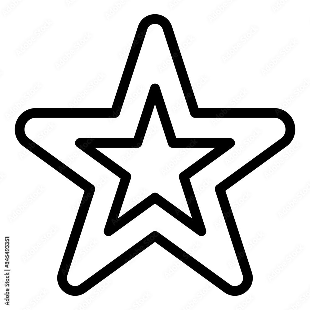 Obraz premium star line icon vector illustration isolated on white background