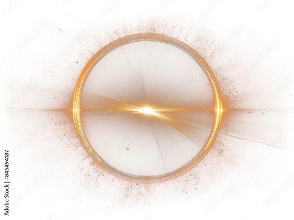 Fototapeta premium PNG Golden lens light astronomy eclipse.