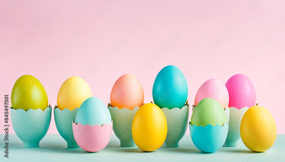 Colorful easter eggs with copy space Colorful easter eggs with copy space