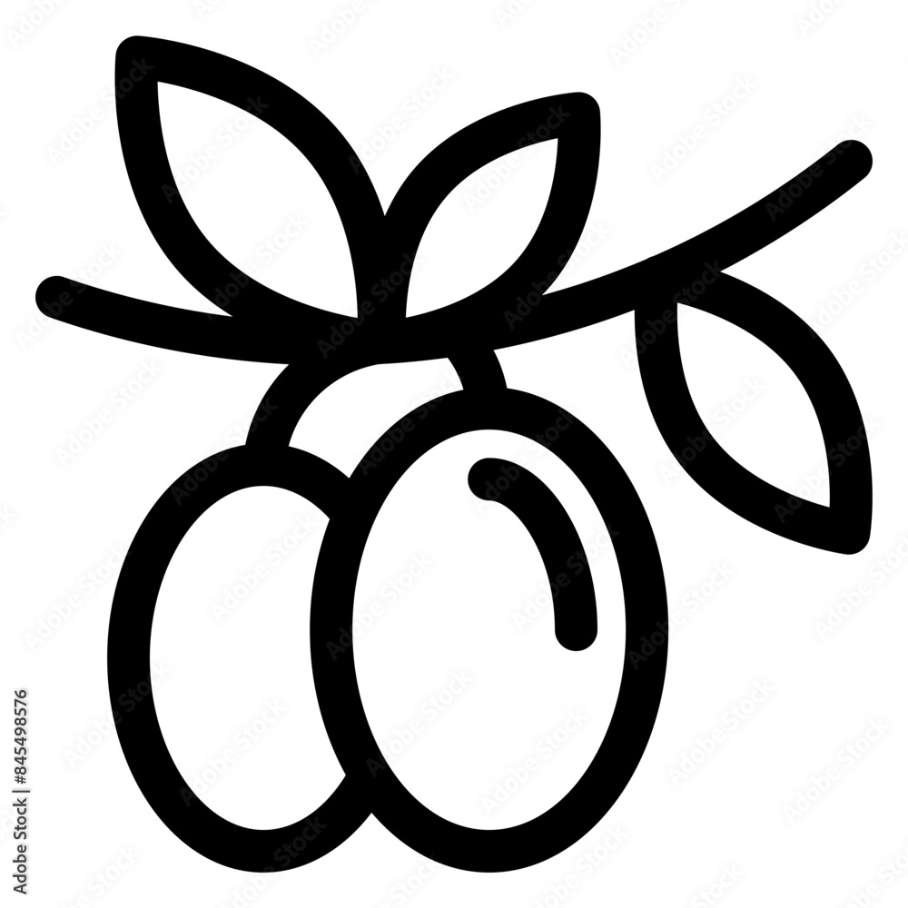 olive branch line icon vector illustration isolated on white background olive branch line icon vector illustration isolated on white background