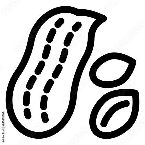 peanut line icon vector illustration isolated on white background
