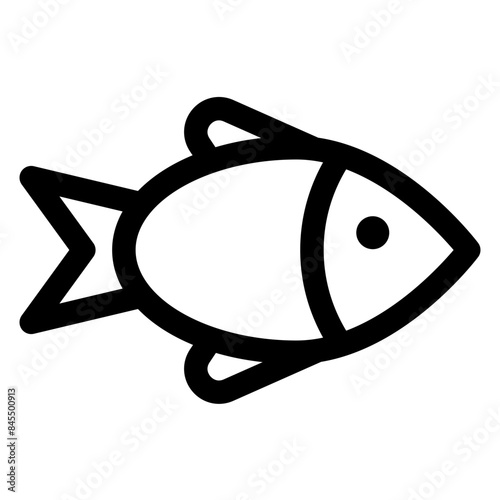 fish line icon vector illustration isolated on white background