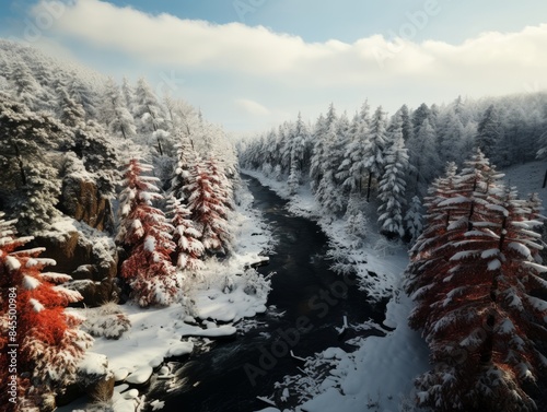 The image shows a river flo...